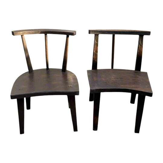 Handcrafted Brutalist Style Chairs