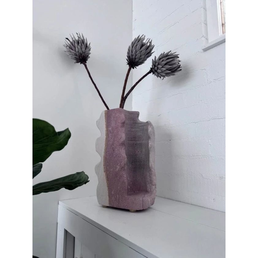 Handcrafted Sandstone Vase Sculpture 44cm – Rare Australian Art Décor Piece from Hawkesbury Region | Bazaa | Designer, Vintage and Antique Furniture