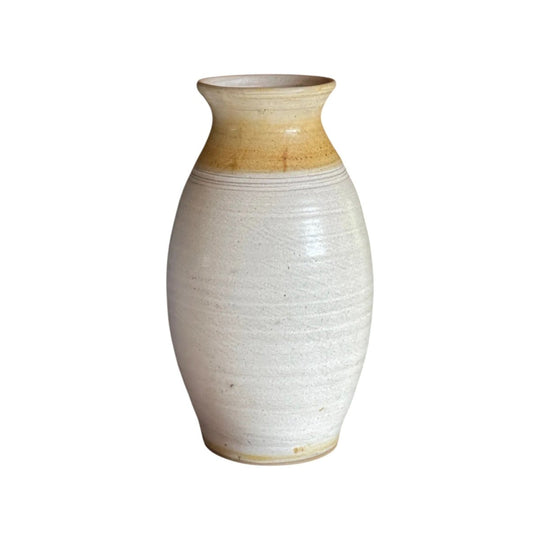 Handmade speckled belltower pottery vase