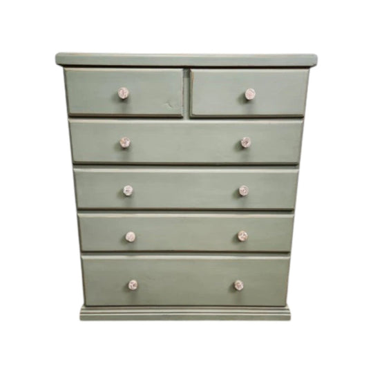 Handpainted Sage Chest of Drawers
