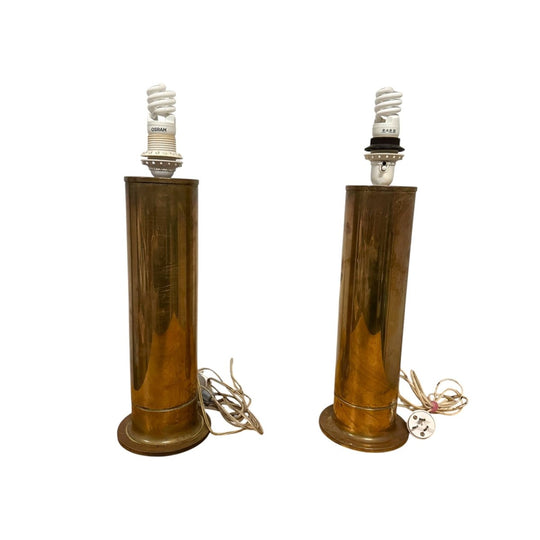 Hans Agnes Jakobsson Brass Lamp Bass - Pair