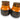 Hanstan Pottery Orange Spice Jar Set of 4: Ginger, Allspice, Nutmeg & Cloves - Bazaa