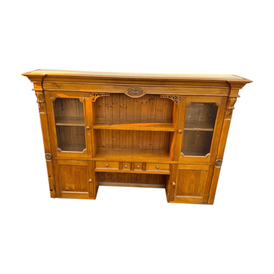 Hardwood ornate hutch