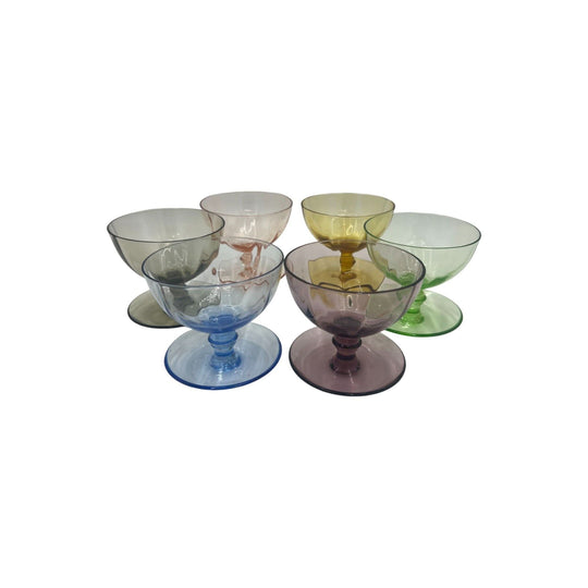 Harlequin Dessert Bowls with Curved Bases x 6