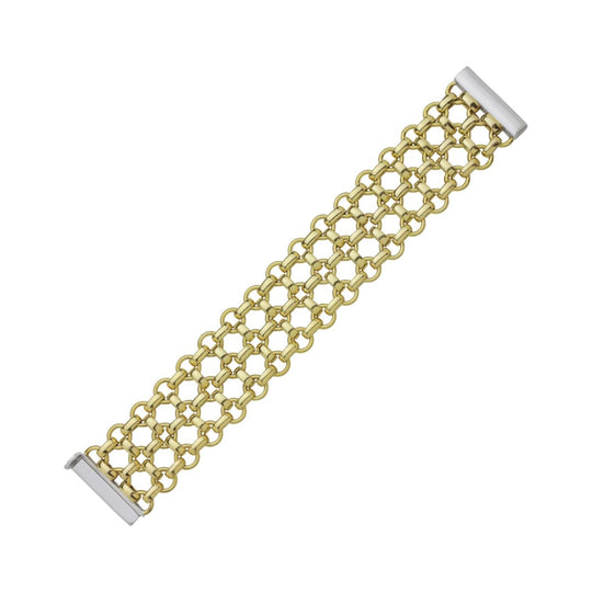 Heavy and Bold 18kt Gold Fancy Link Bracelet