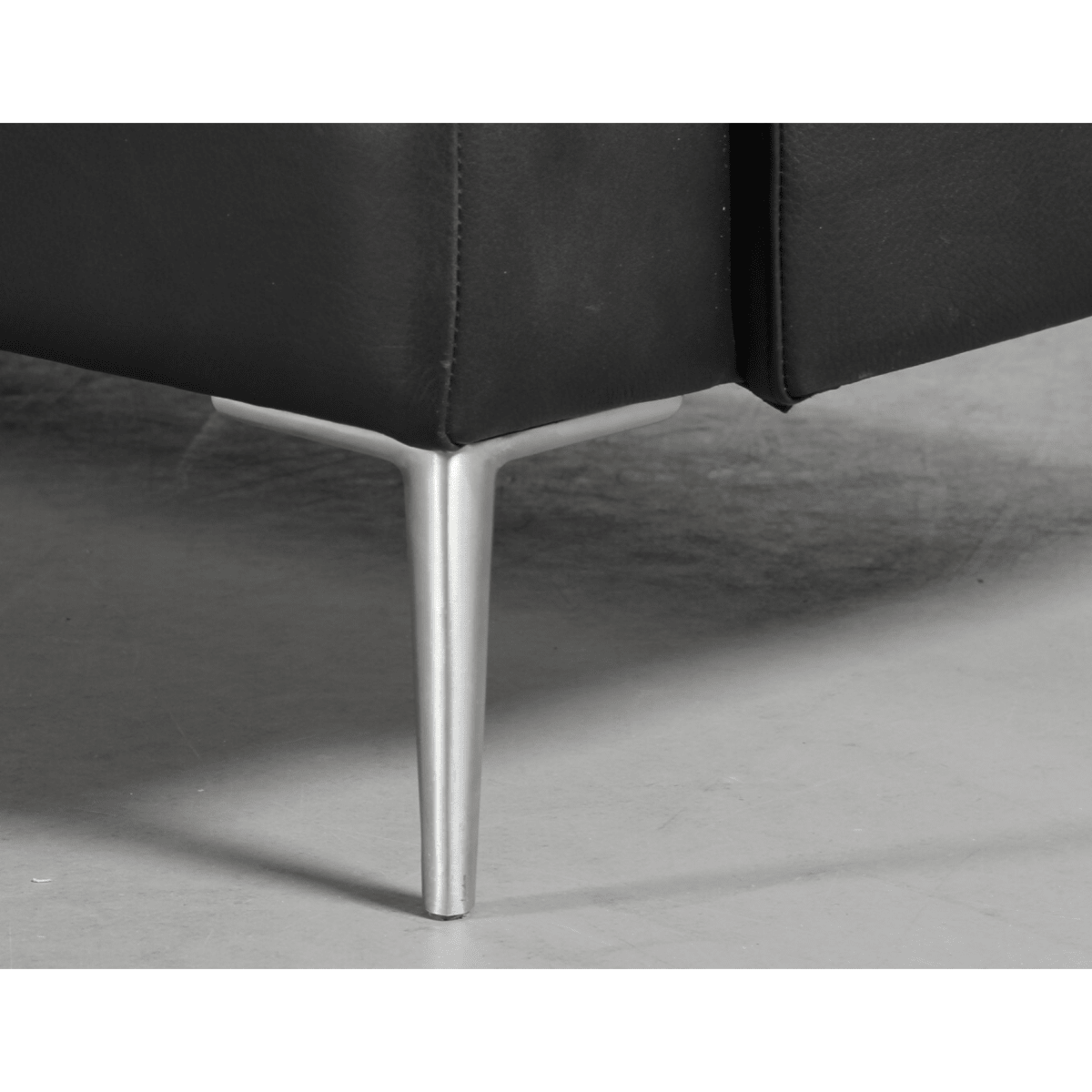 Henning Jensen. Corner sofa, black leather | Bazaa | Designer, Vintage and Antique Furniture