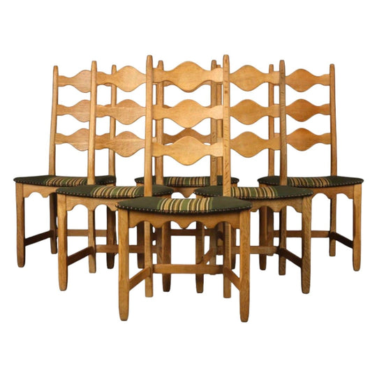 Henry Kjærnulf, Oak Dining Chairs (6)