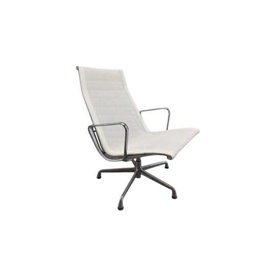 Herman Miller EA 116 Eames Aluminum Group Lounge Chair - White Mesh