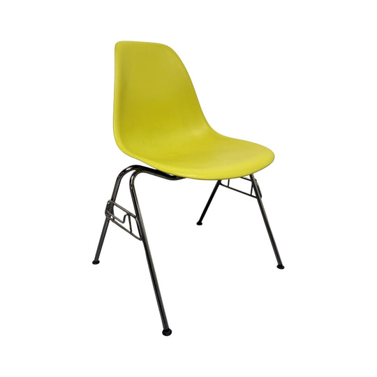 Herman Miller Eames DSS (Molded Plastic Side Chair) – Lime Green, Stacking Base