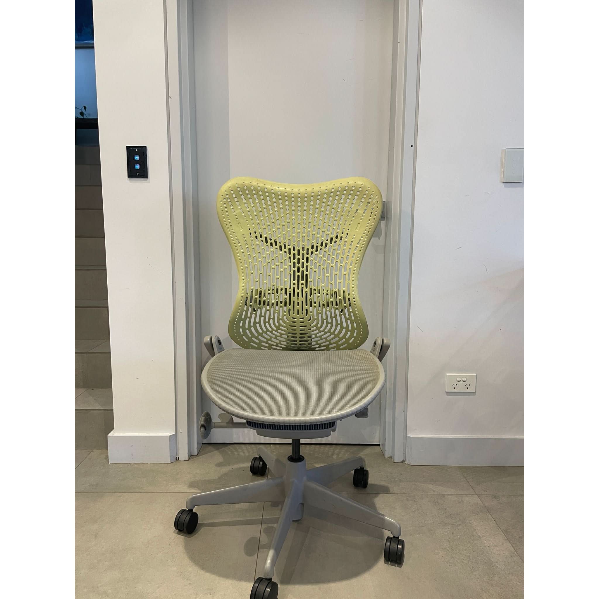 Shop Herman Miller Mirra Chairs (Lime/Grey) Bazaa