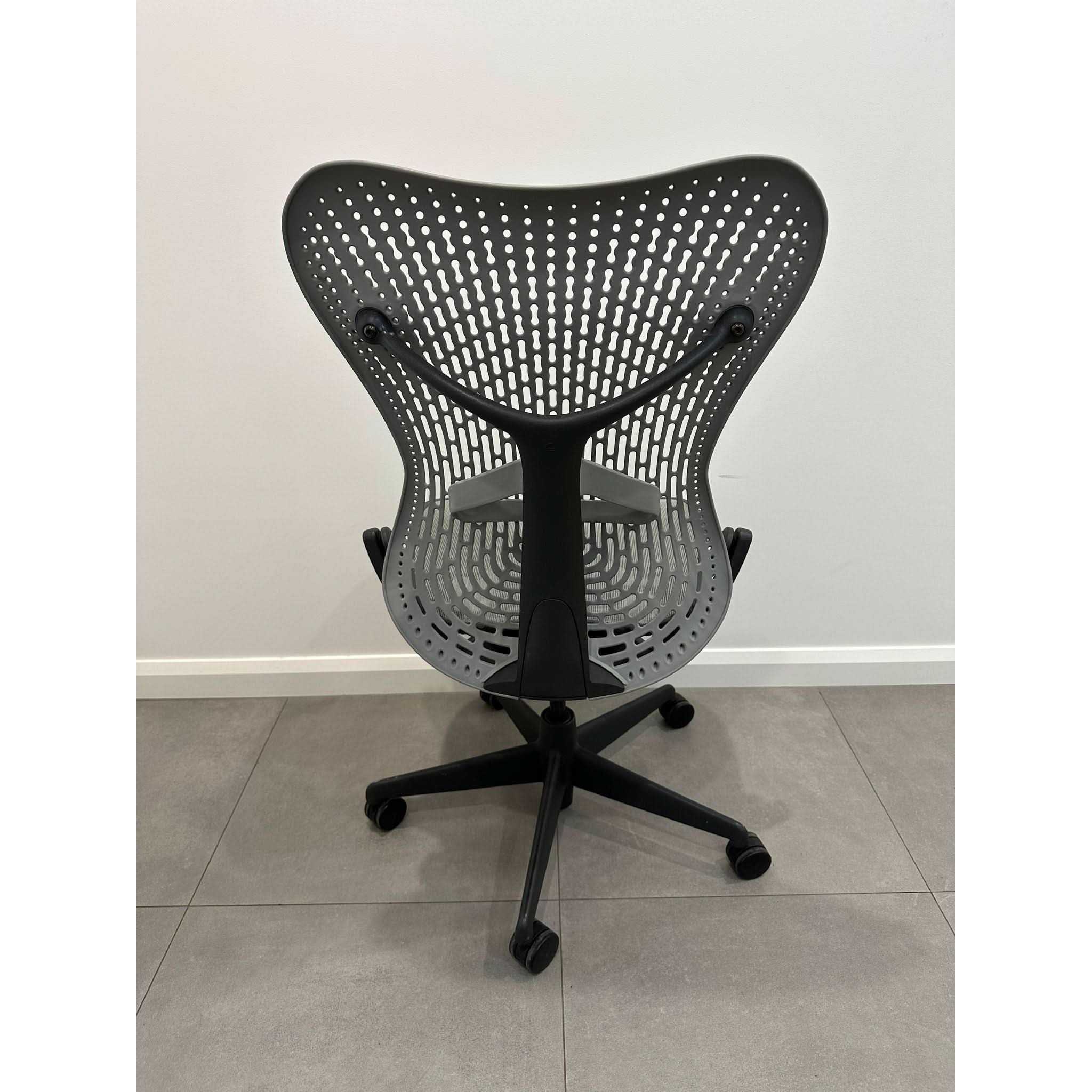 Shop Herman Miller Mirra Office Chair - No Arms - Grey - Back tilt lock ...