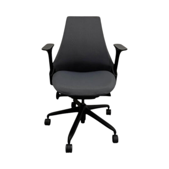 Herman Miller Sayl Task Chair with Armrests - Grey upholstered back