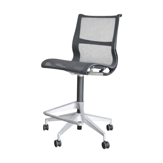 Herman Miller Setu Stool — Mesh & Polished Base