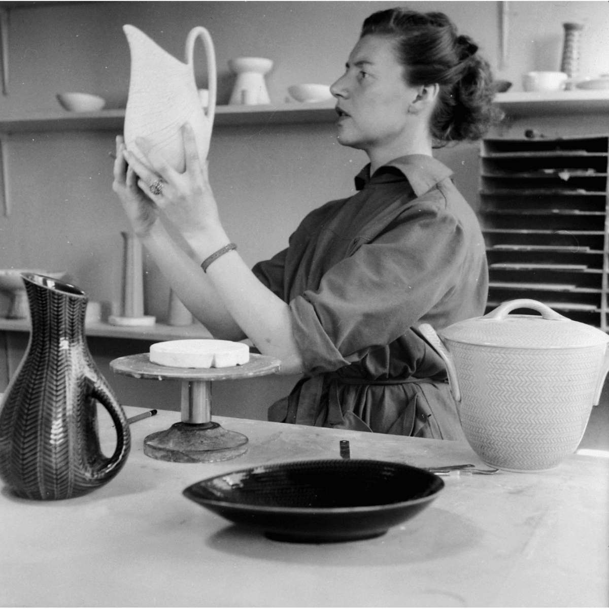 HERTHA BENGSTON (SWEDISH 1917-1993) FOR RÖRSTRAND, A Porcelain Coffee Service, (Introduced at the 1951 Helsingborg Exhibition) | Bazaa | Designer, Vintage and Antique Furniture