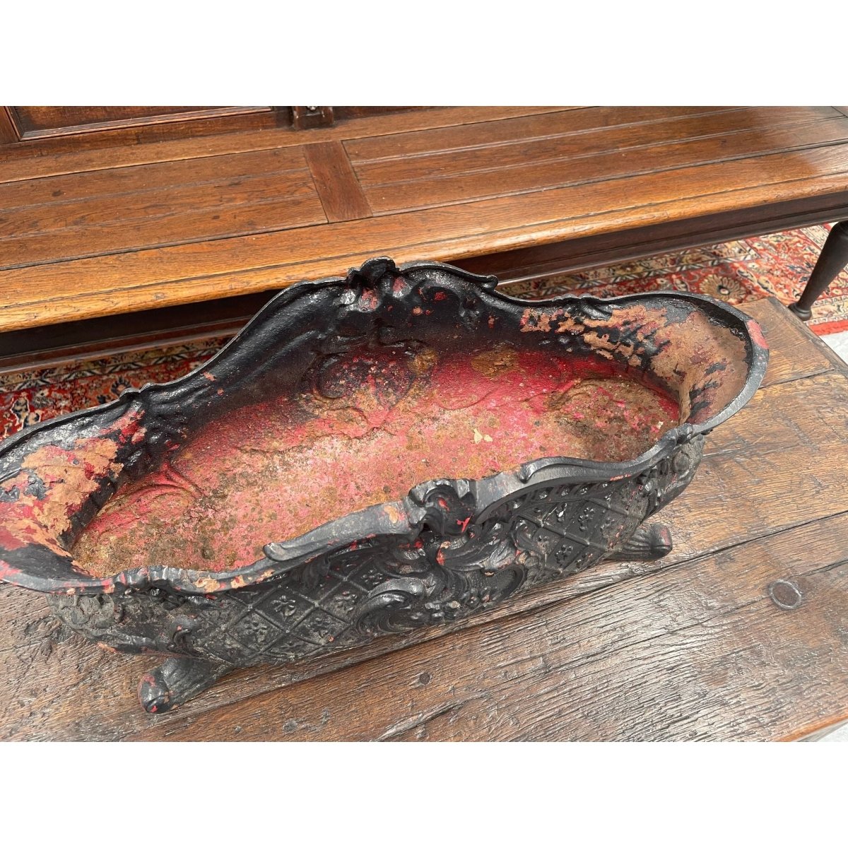 Highly Decorative 19th Century French Cast Iron Planter Box | Bazaa | Designer, Vintage and Antique Furniture