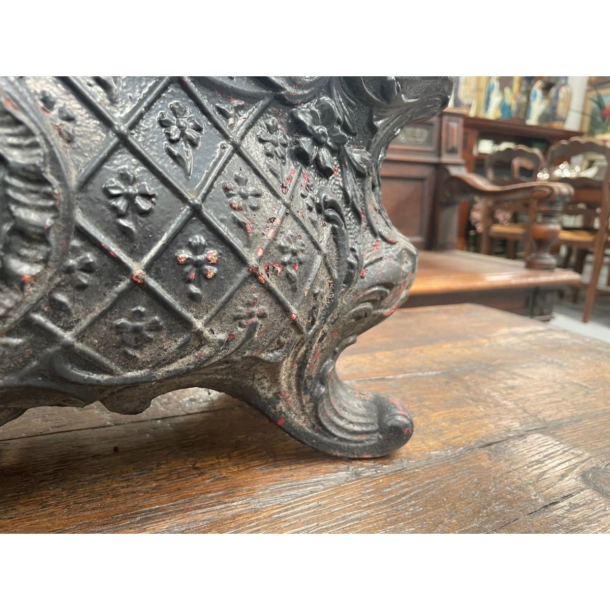 Highly Decorative 19th Century French Cast Iron Planter Box | Bazaa | Designer, Vintage and Antique Furniture
