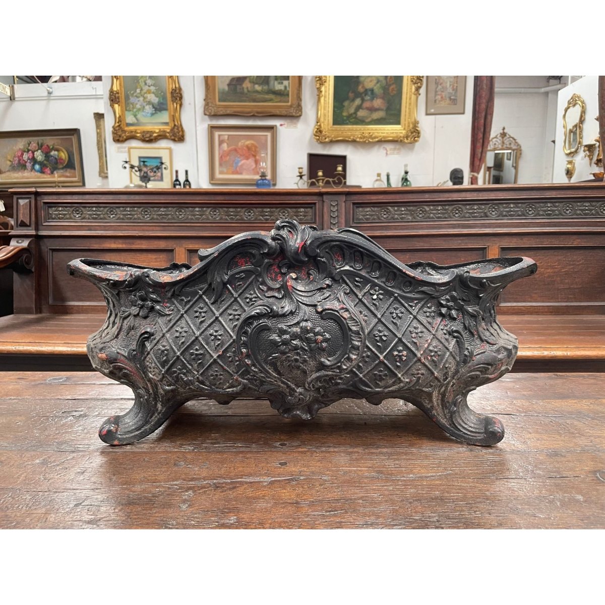 Highly Decorative 19th Century French Cast Iron Planter Box | Bazaa | Designer, Vintage and Antique Furniture