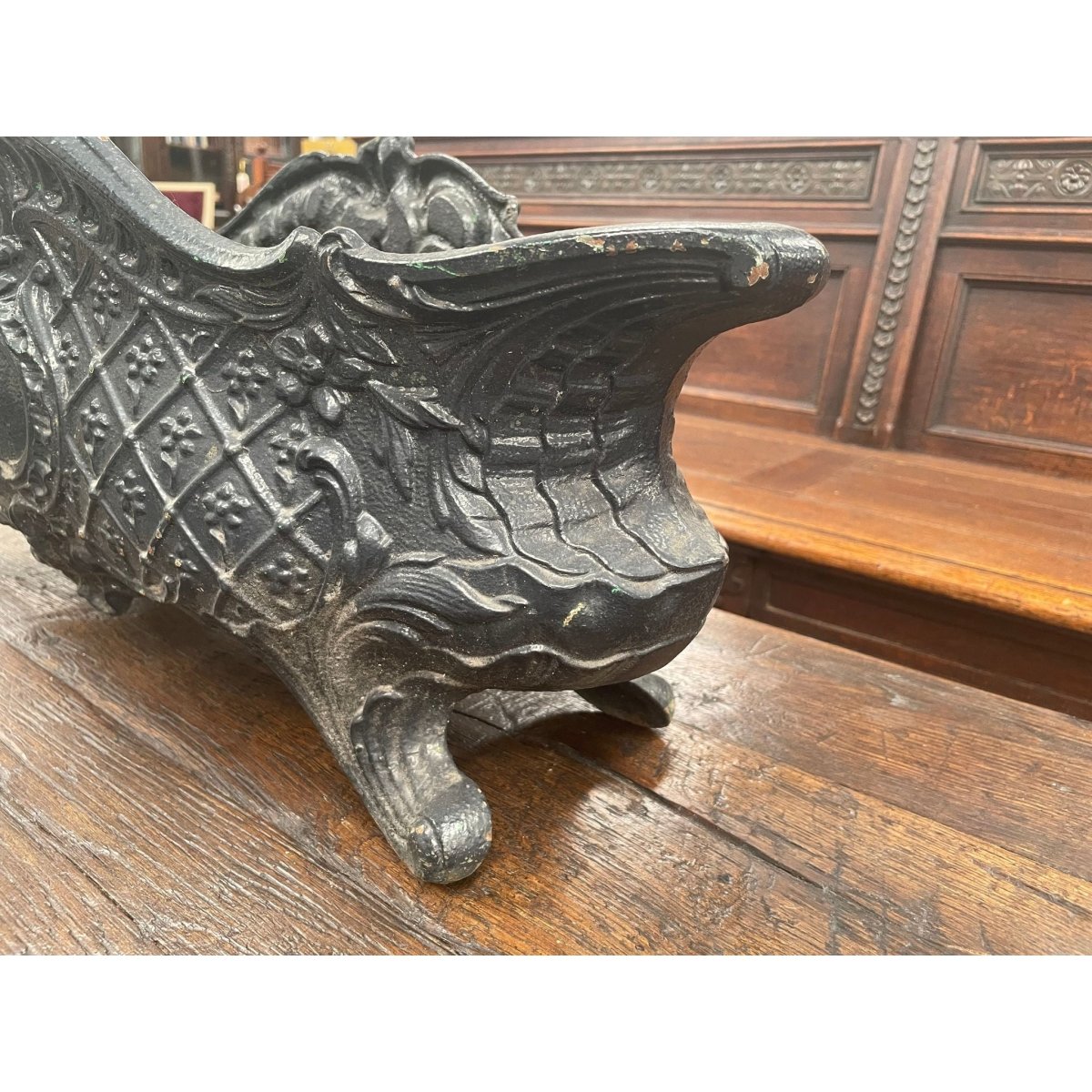 Highly Decorative 19th Century French Cast Iron Planter Box | Bazaa | Designer, Vintage and Antique Furniture