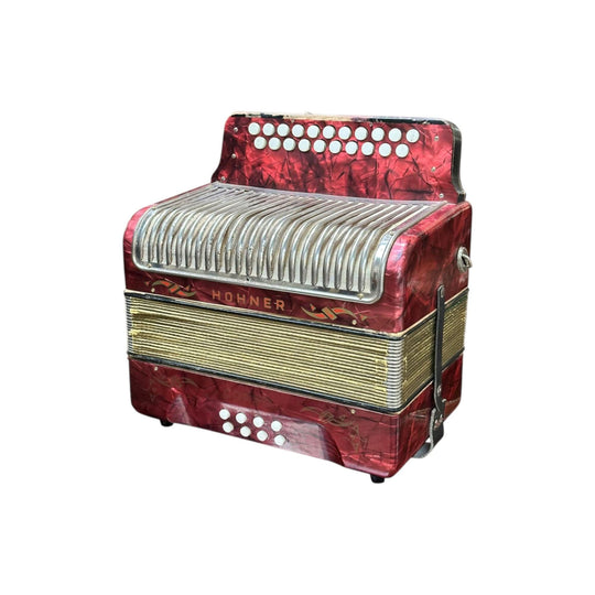 Hohner double row button accordian c.1940