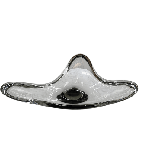 Holmegaard Danish Large Wavy Smoky Glass Bowl