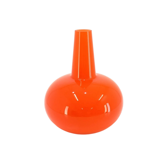 Orange Midcentury Cased Glass Pendant Light Shade