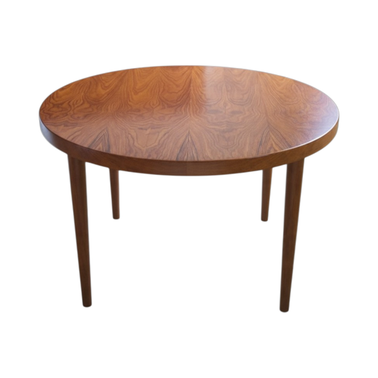Round Extendable Danish Rosewood Dining Table By Kai Kristiansen