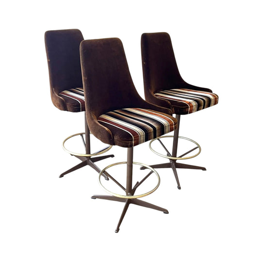 Swivel Bar Stools - Set of 3 Vintage Kendall (1970s)