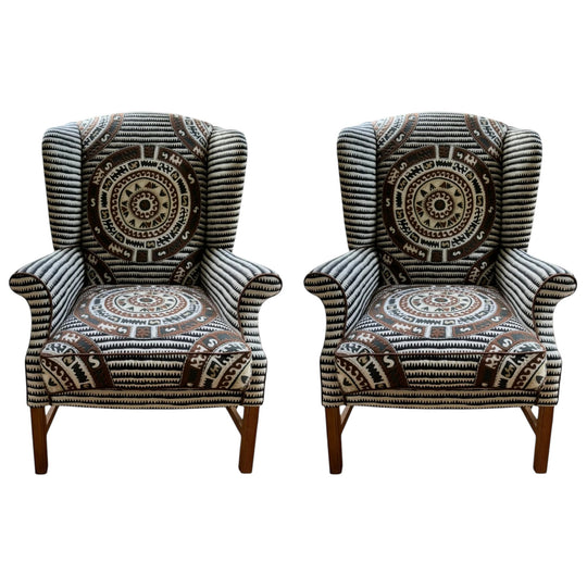 Pair of Wing Back Chairs