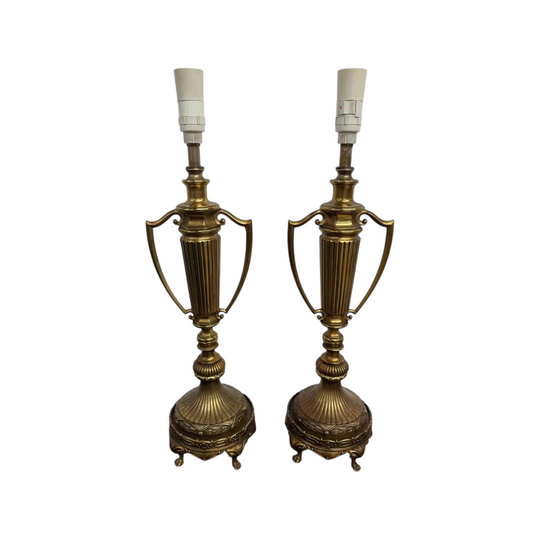 Quality Pair of Vintage Regency Style Table Lamps