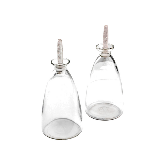 Pair of René Lalique Decanters in the 'Logelbach' Pattern