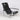 chrome and leather original danish mid century louge chair and footstool