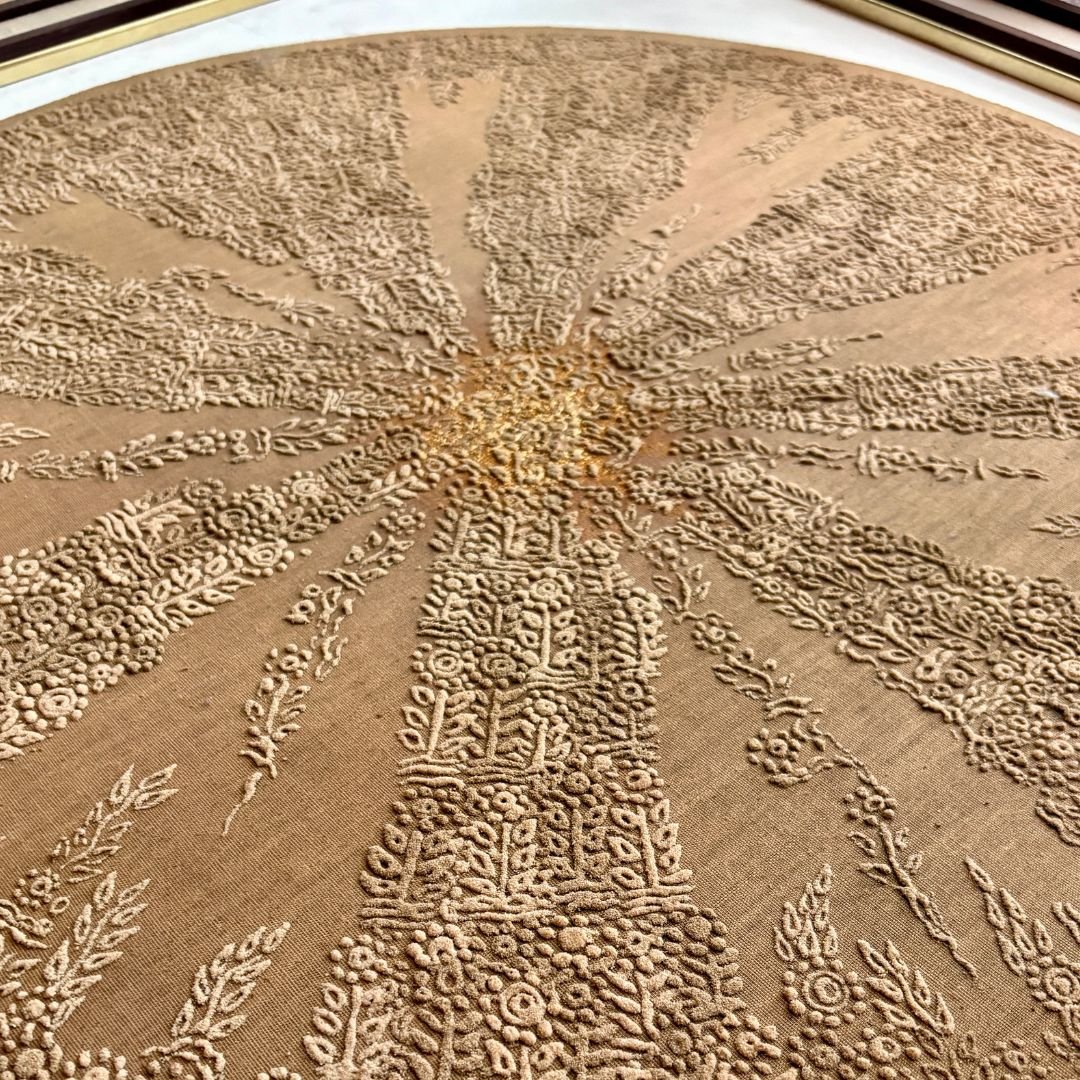 Important Sculptural Original Mandala Artwork by Wancharoen Japakang (b. 1941) Mandala, Chiang Mai, 1976 | Bazaa | Designer, Vintage and Antique Furniture
