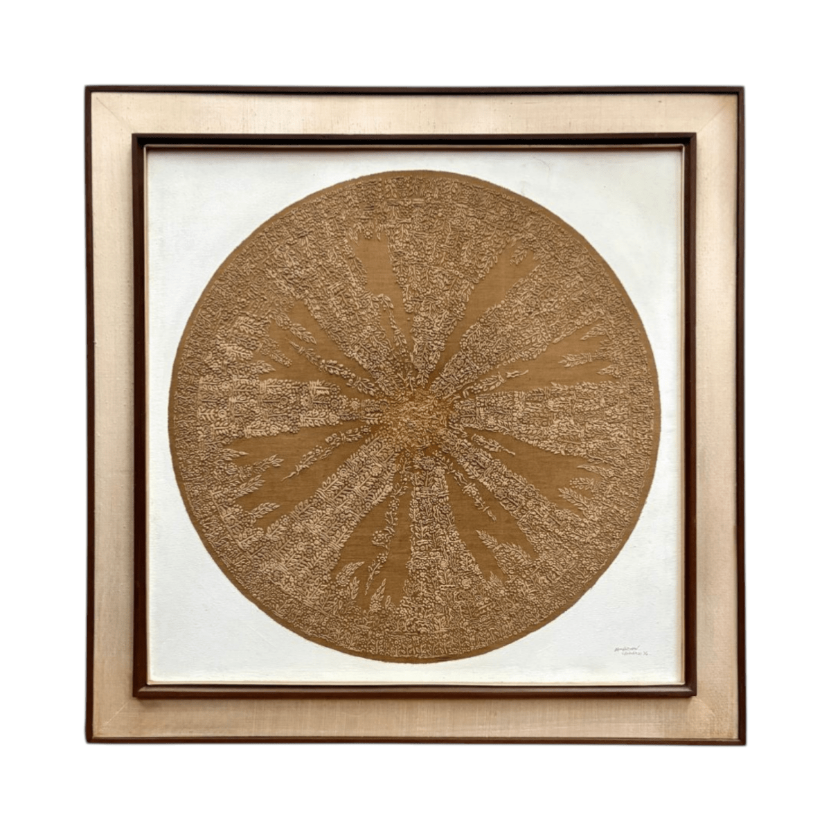 Important Sculptural Original Mandala Artwork by Wancharoen Japakang (b. 1941) Mandala, Chiang Mai, 1976 | Bazaa | Designer, Vintage and Antique Furniture