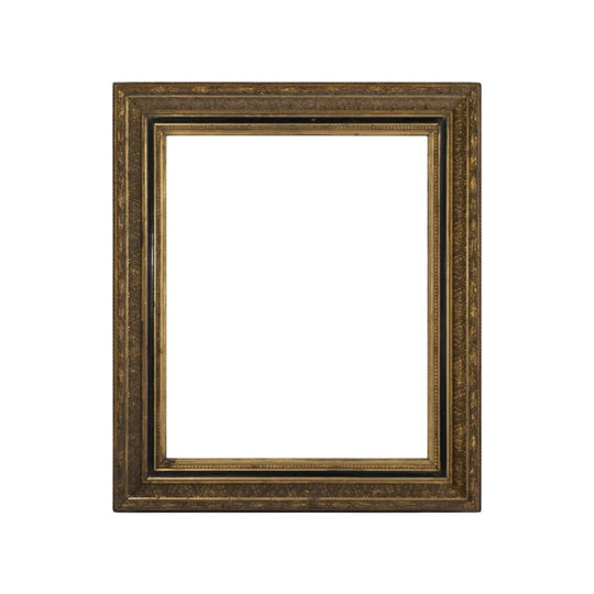 Impressive Antique French 19th Century giltwood frame, its richly carved deep moulding with dark gilded patina gives it a regal, museum quality presence
