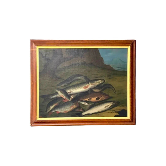Impressive Still Life Of Fish Attributed To Edward Coleman (1795-1867)
