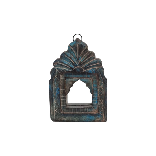 Indian Vintage Triangular Temple Mirror - Small
