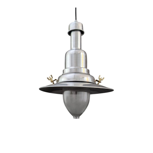 Industrial Pendant Light | 20th Century | Aluminium and Glass | Bazaa | Designer, Vintage and Antique Furniture