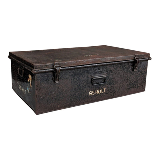 Industrial Steel Military Storage Trunk by B.S. Holt