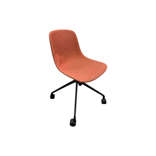 Infinity Pure Loop Mono Chair – Orange Fabric / 4-Star Aluminium Base on Castors