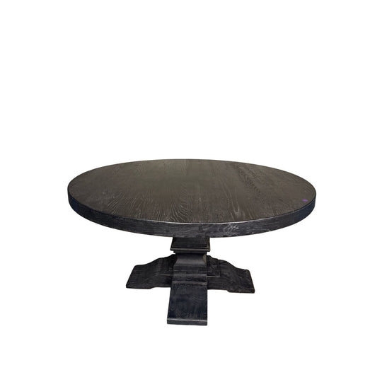 Irving Round Dining Table Black Oak