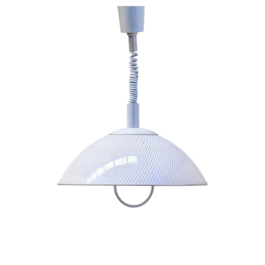 Italian 1980s Optical Plexiglas 'Rise & Fall' Pendant Light
