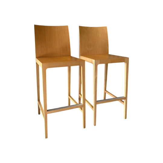 ITALIAN BEECH STOOLS (PAIR)