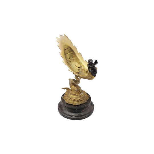 Italian Grand Tour Ormolu Tazza with Bronze Putti on Marble Base