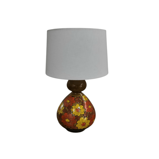 Italian Hand-Painted Ceramic Table Lamp - Bitossi Style (Vintage)