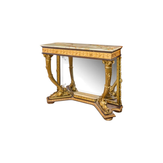 Italian parcel gilt console table