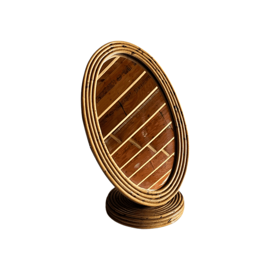 ITALIAN PENCIL REED VANITY MIRROR 1960s