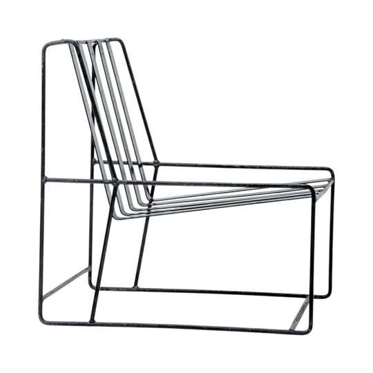 Italian Ribbon Steel Lounge Chair, c1950, Set of Two