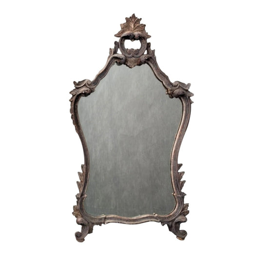 Italian Rococo Revival Carved Giltwood Mirror circa 1900
