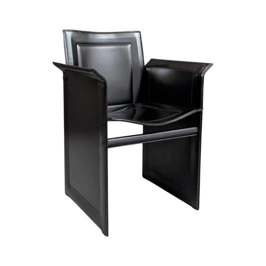 Italian Tito Agnoli for Arrben Leather Dining Chair Circa 1979 | Bazaa | Designer, Vintage and Antique Furniture