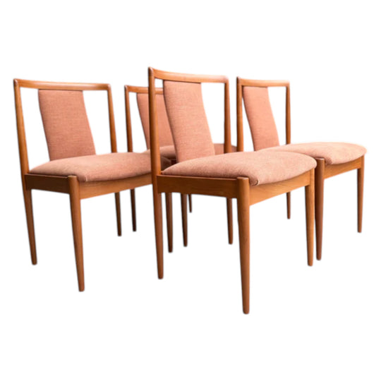 Fully Restored Parker T-Back Number 88 Dining Chairs Set of 4 - Terracotta
